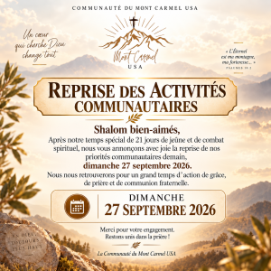 REPRISE DES ACTIVITÉS COMMUNAUTAIRES REPRISE DES ACTIVITÉS COMMUNAUTAIRES